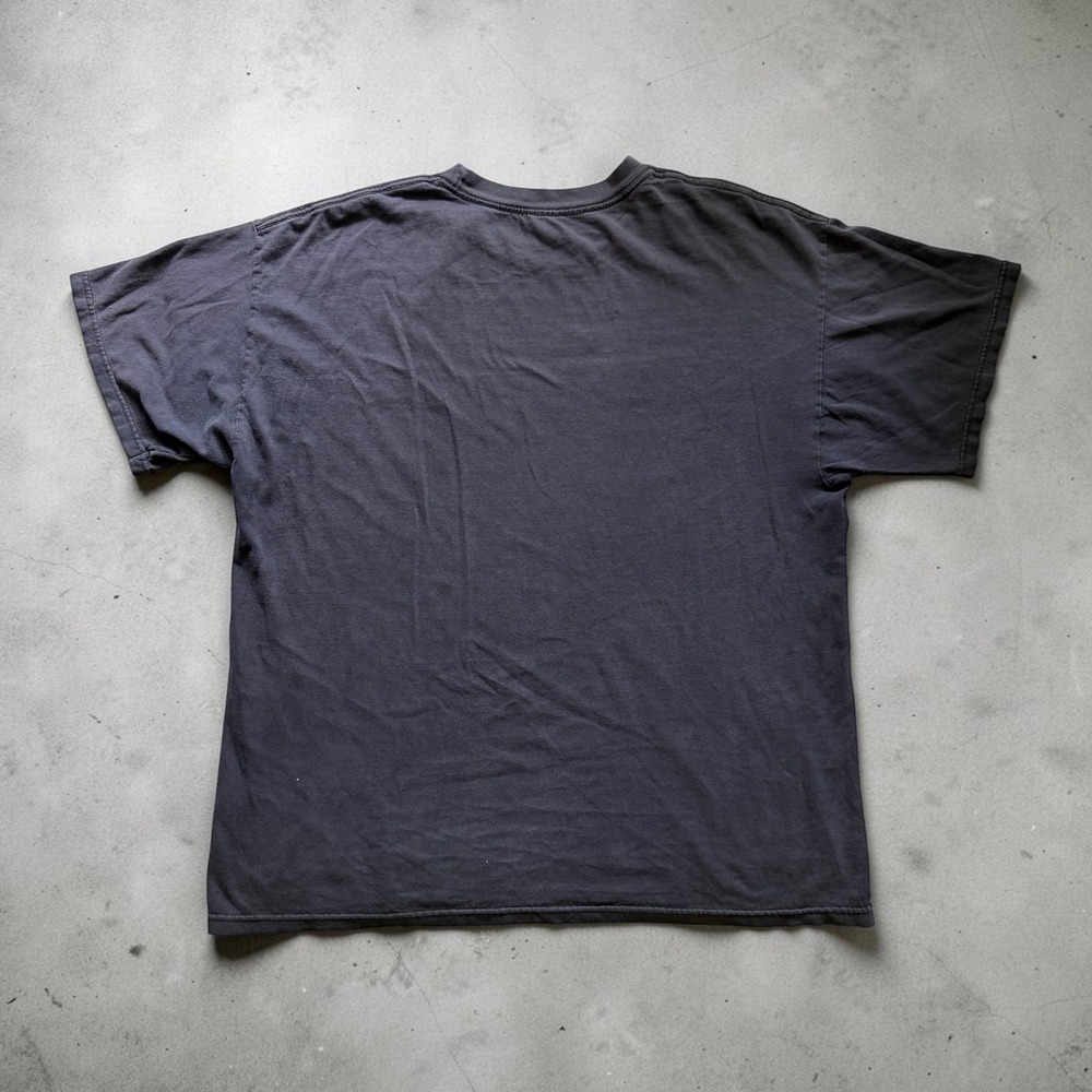Vintage Y2K Grunge Graphic T Shirt Although The Voices Aren't Real Faded Black - Picture 3 of 6